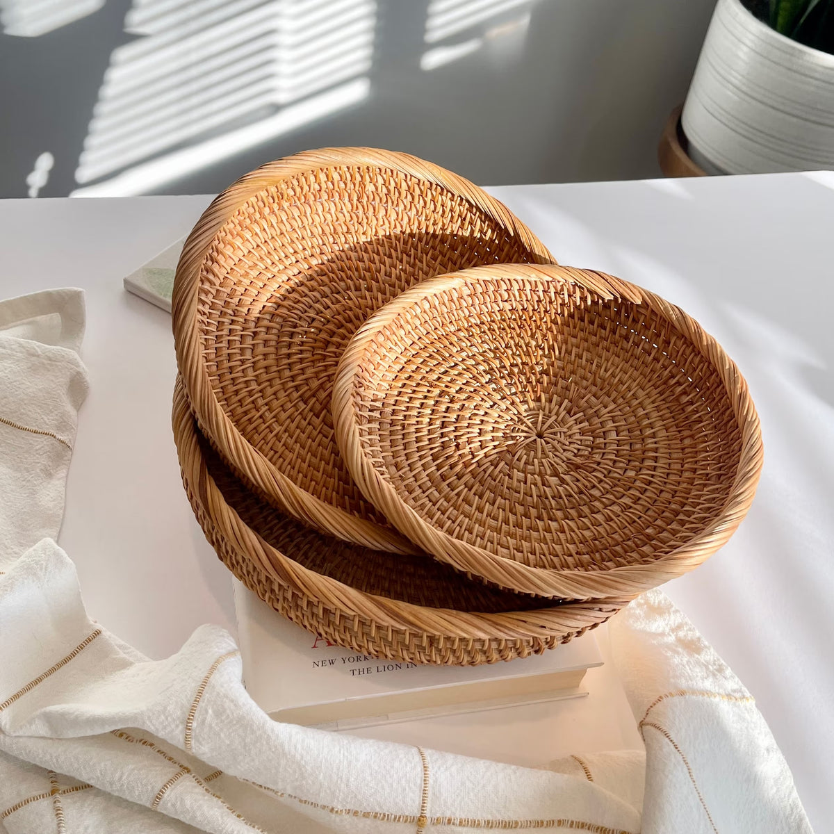 Round Rattan Catchall