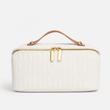Quilted Cosmetic Storage Bag with Handle