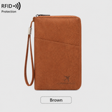 Multi-Functional RFID Blocking Passport Bag Travel Document Holder