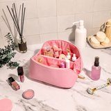 Travel Makeup & Toiletry Bag – Large PU Leather Cosmetic Organizer