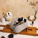 Travel Makeup & Toiletry Bag – Large PU Leather Cosmetic Organizer