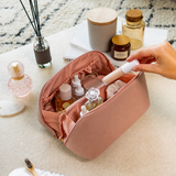 Travel Makeup & Toiletry Bag – Large PU Leather Cosmetic Organizer