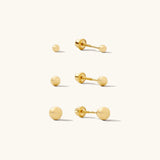 Tiny Ball Screwback Stud Earrings