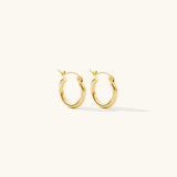 Everyday Hoop Earrings - 14k Solid Gold