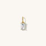 White Topaz Baguette Charm