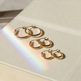 Everyday Hoop Earrings - 14k Solid Gold