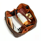 Quilted Cosmetic Storage Bag with Handle