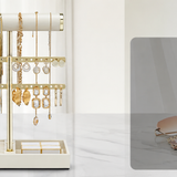 Quiet Luxe 2-Tier Jewelry Holder Organizer with Tray