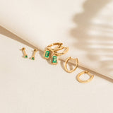 Oval Huggie Hoop Earrings