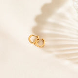 Oval Huggie Hoop Earrings