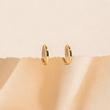 Oval Huggie Hoop Earrings