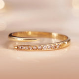 Cubic Zirconia Claw Ring