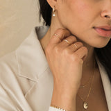 Tiny Solitaire Hoop Earrings