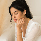 Pearl Drop Hoop Earrings