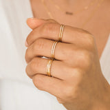 Triple Pavé CZ Stacking Ring