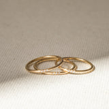 Triple Pavé CZ Stacking Ring