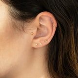 Tiny Initial Stud Earring - Single