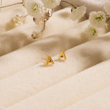 Tiny Initial Stud Earring - Single