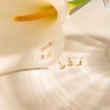 Tiny Initial Stud Earring - Single
