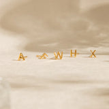 Tiny Initial Stud Earring - Single