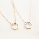 Soie Hexagon Necklace