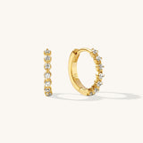 Soie CZ Huggie Hoop Earrings