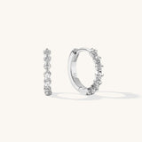 Soie CZ Huggie Hoop Earrings