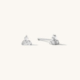 Triple CZ Stud Earrings