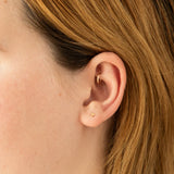 Triple Ball Flat Back Stud Earring