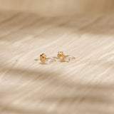 Marquise Flat Back Stud Earring