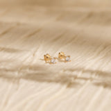 CZ Flat Back Stud Earring