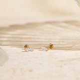 Marquise Flat Back Stud Earring