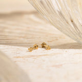 Triple Ball Flat Back Stud Earring