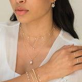 Flower Pearl Hoop Earrings