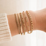 Gold Herringbone Bracelet
