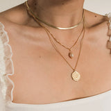Gold Herringbone Necklace