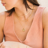 Gold Herringbone Necklace