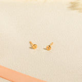 Tiny Circle CZ Stud Earrings