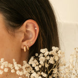 Thick Huggie Hoop Earrings