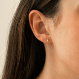 Tiny Cube Stud Earrings
