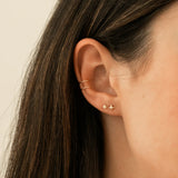 Tiny Clover Stud Earrings