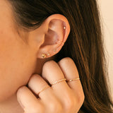 Tiny Clover Stud Earrings