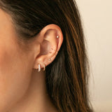 Tiny Circle CZ Stud Earrings
