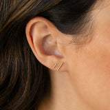 Tiny Bar Stud Earrings