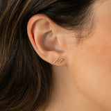 Tiny Bar Stud Earrings