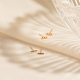Tiny Bar Stud Earrings