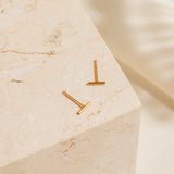 Tiny Bar Stud Earrings