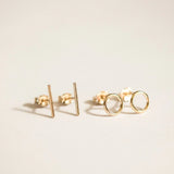 Karma Circle Stud Earrings