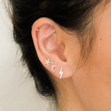 Lightning Bolt Stud Earrings