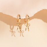 Bow Hoop Earrings